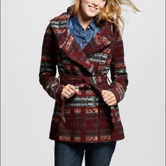 Mossimo Faux Wool Wrap Blanket Jacket 